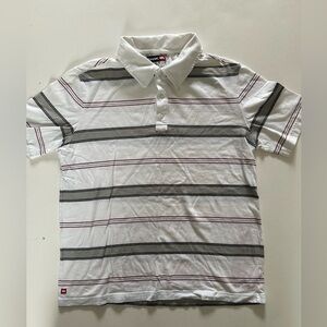 Tony Hawk Men's Polo Shirt with Black and Red Stripes
